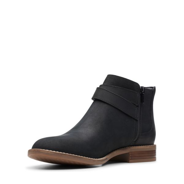 Clarks Womens Camzin Hale Ankle Boots Black | UK-4761958